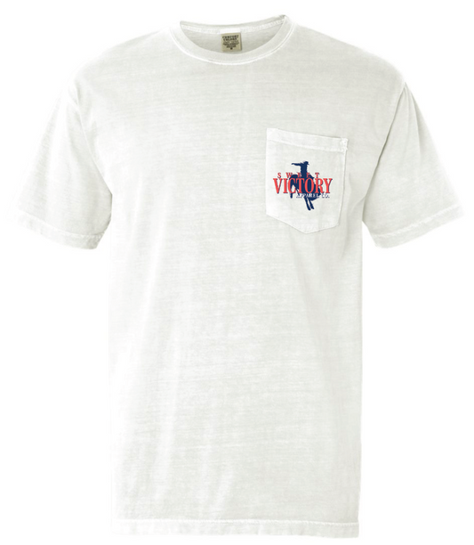 Sweet Victory Western White Pocket Tee Comfort Colors