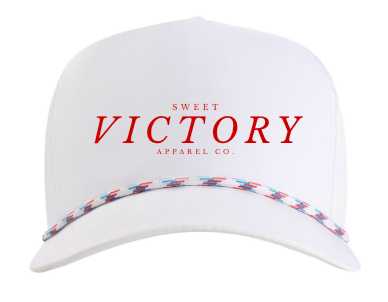 White Light Blue/Red Resort Hat