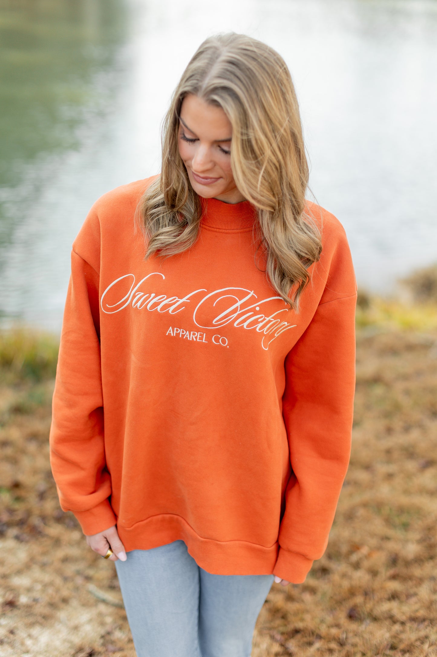 Rust Classic Mockneck Sweatshirt