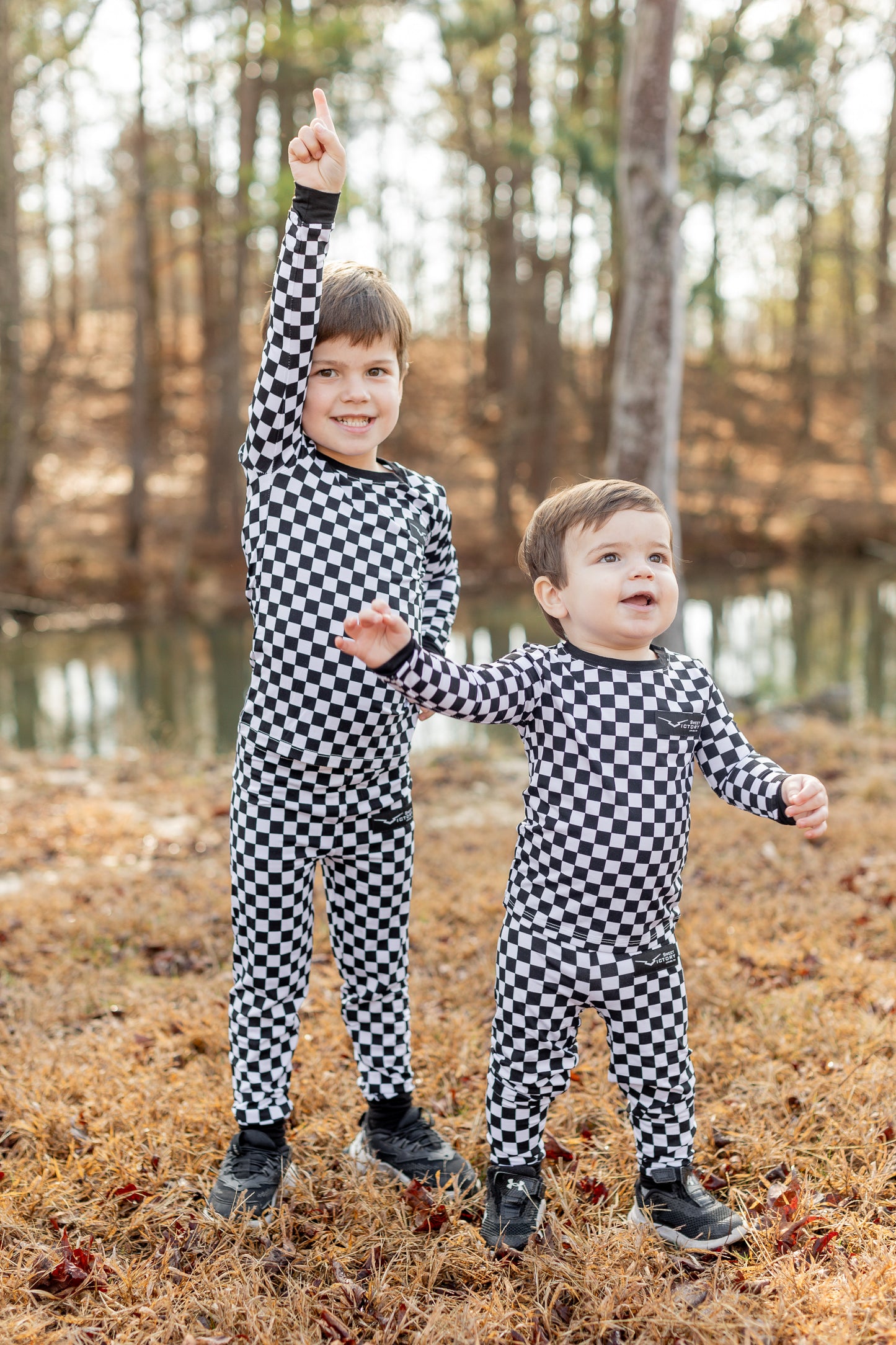 Kids Checkered Onesie/Top & Pants Set