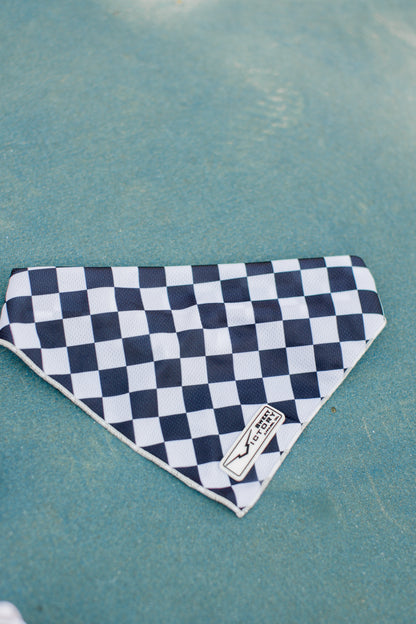 Black Checkered Dog Bandana