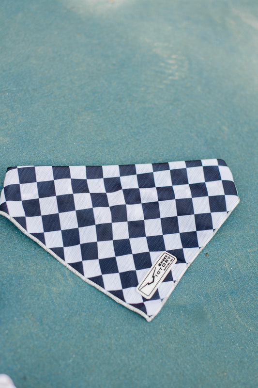 Black Checkered Dog Bandana