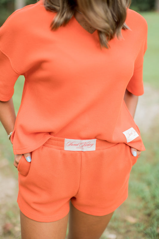 Womens Coral Summer Set Shorts