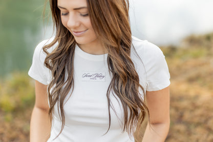 Creme Ribbed Classic Short Sleeve Top