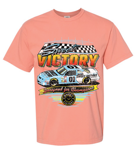 Sweet Victory Retro Racing Rust Comfort Colors Tee