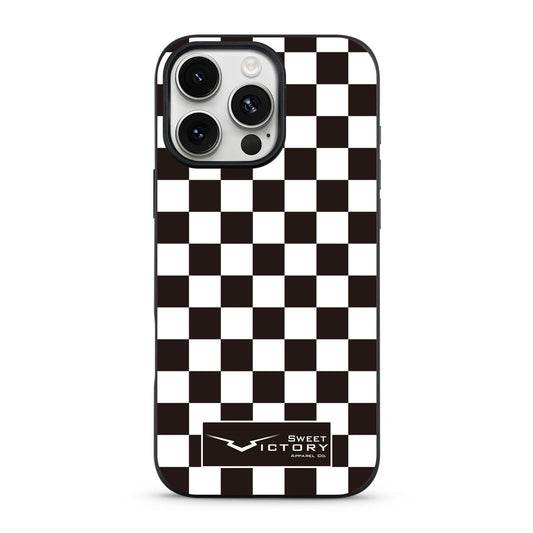 Black Checkered iPhone Case