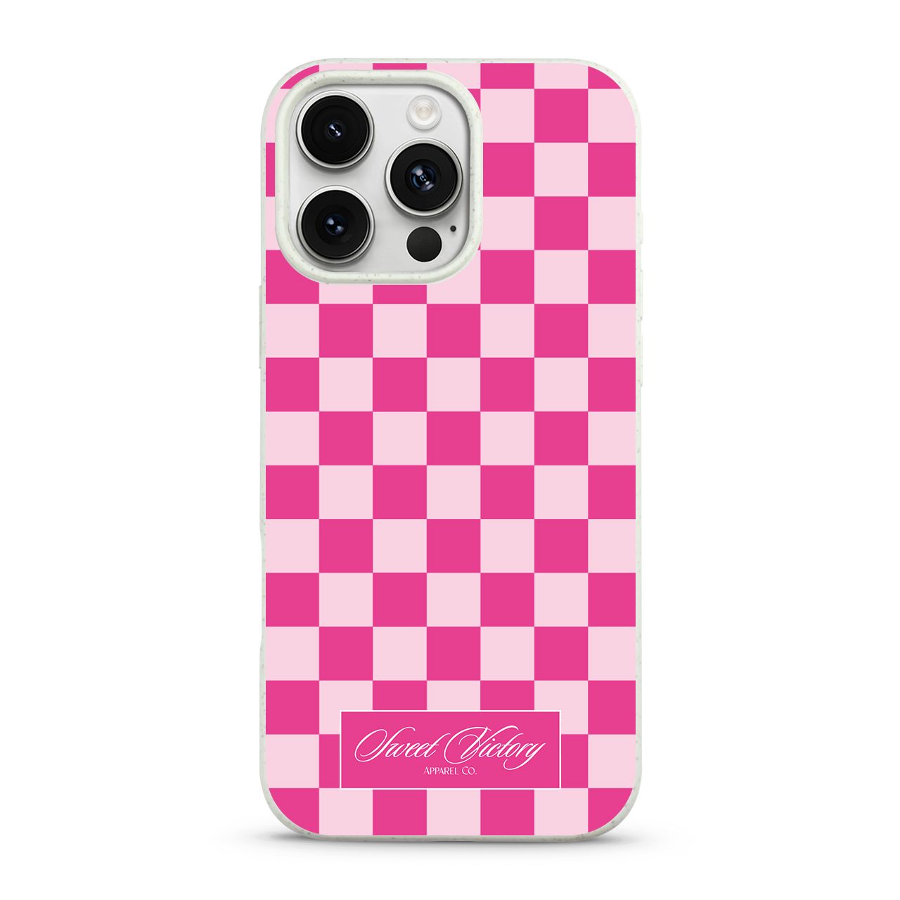 Pink Checkered iPhone Case