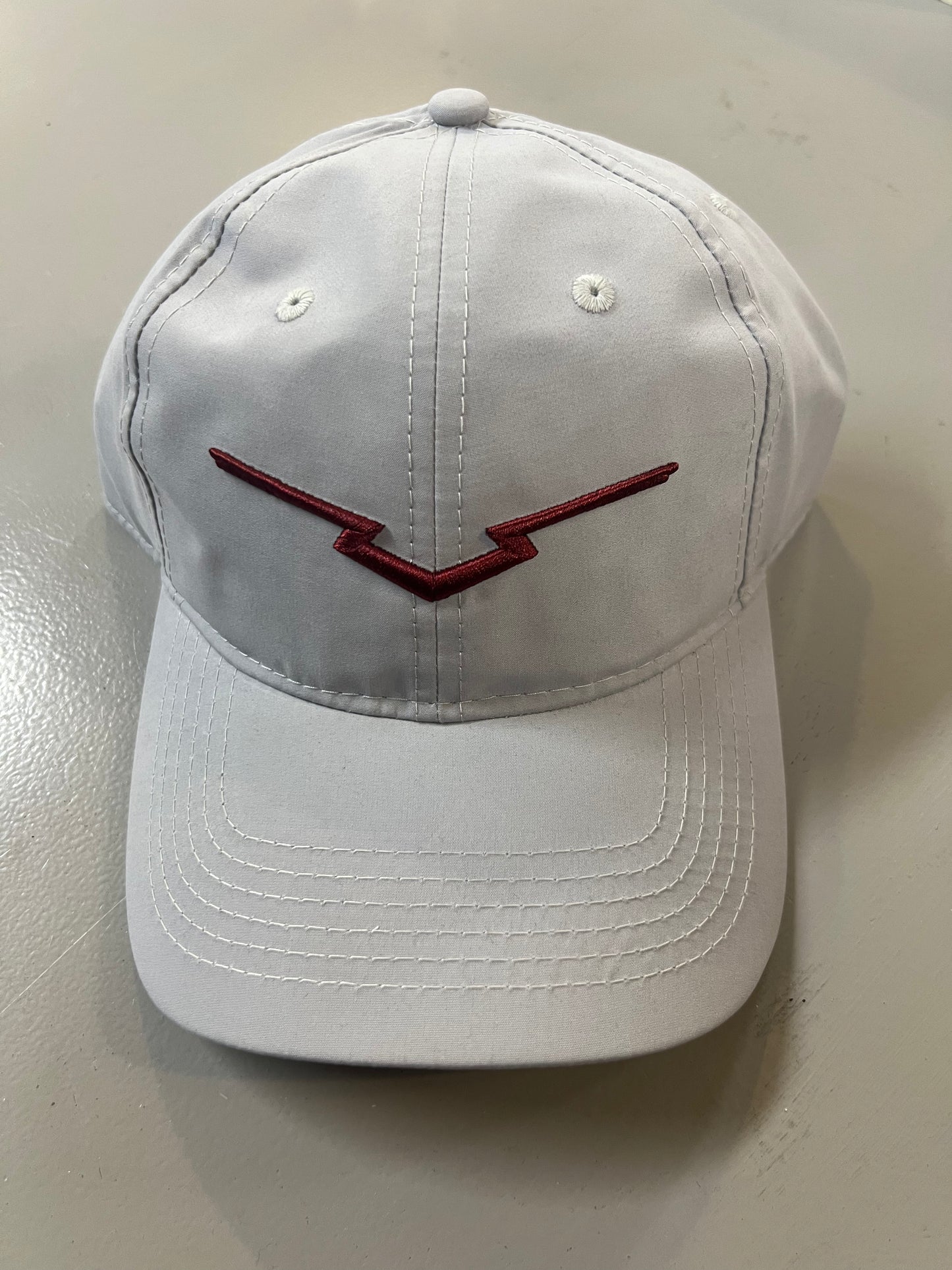 V Grey Athletic Cap