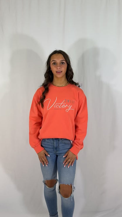 Coral Adventure Cozy Crewneck Sweatshirt