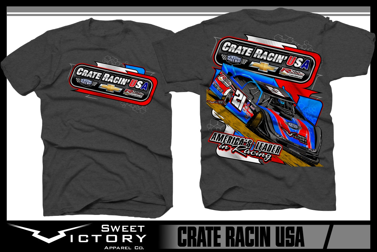 Crate Racin' USA Charcoal T-shirt