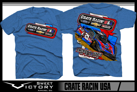 Crate Racin' USA Heather Blue T-shirt