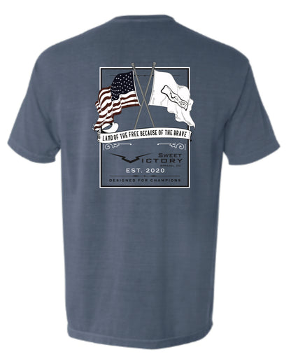 Land of the Free SV Blue Comfort Colors Tee