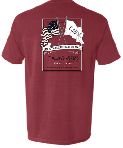 Land of the Free SV Red Comfort Colors Tee