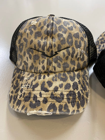 Women’s Leopard Pony Cap