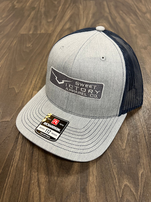 Heather Grey/Navy Original Logo Richardson 112 Snapback