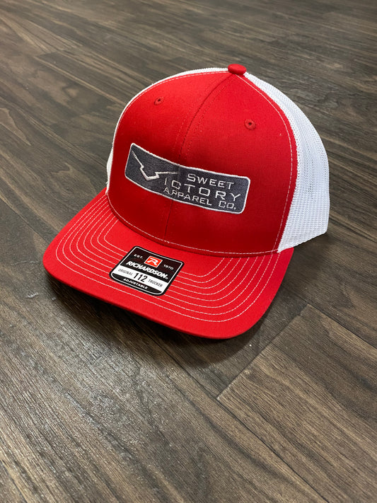 Red/White Original Logo Richardson 112 Snapback