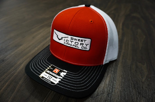 Red/White/Black Original Logo Richardson 112 Snapback