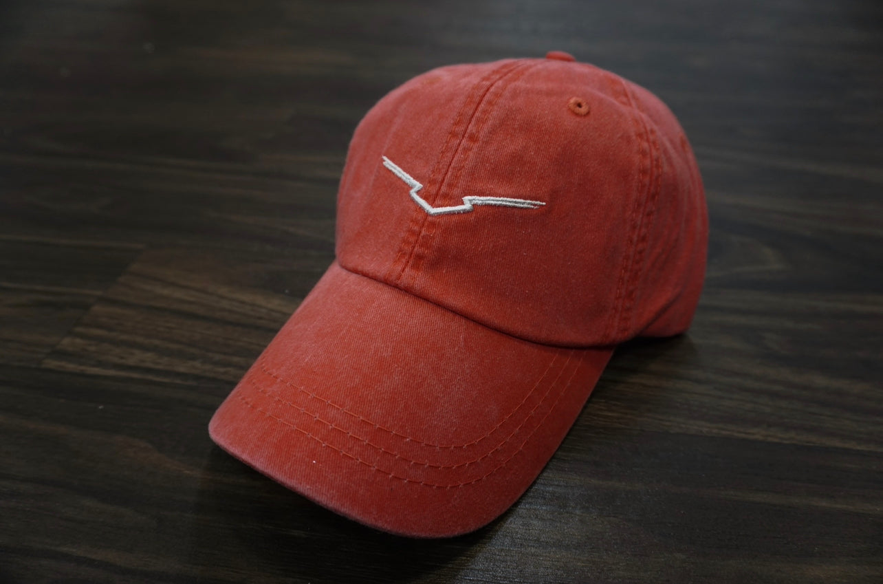 Light Red Adams Brand Unstructured Cap