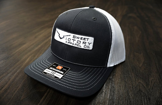 Charcoal/White Original Logo Richardson 112 Snapback