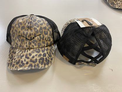 Women’s Leopard Pony Cap