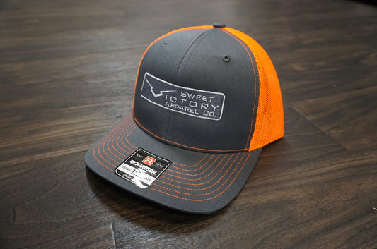 Charcoal/Orange Original Logo Richardson 112 Snapback