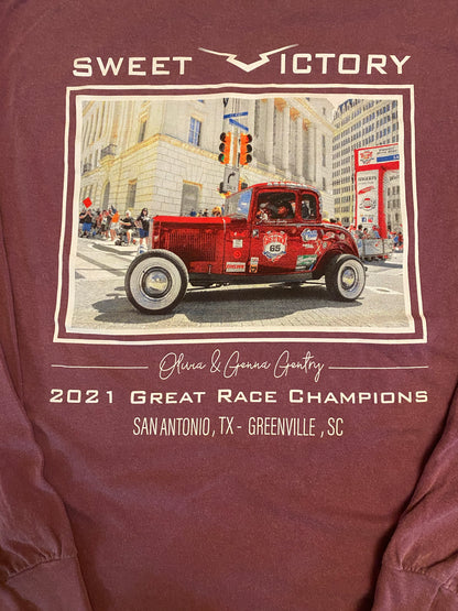 1932 Ford Champion Berry Long Sleeve Comfort Colors Pocket Tee