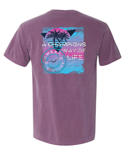 Berry Malibu Champions Way Of Life Comfort Colors Tee