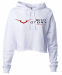 White Cropped Hoodie