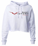 White Cropped Hoodie