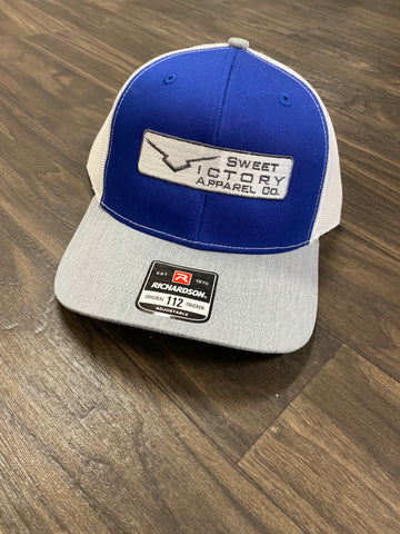 Royal/White/Heather Grey Original Logo Richardson 112 Snapback