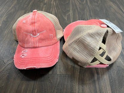 Women’s Light Coral Pony Cap