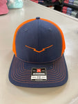 Navy/Orange Richardson 112 Snapback Hat