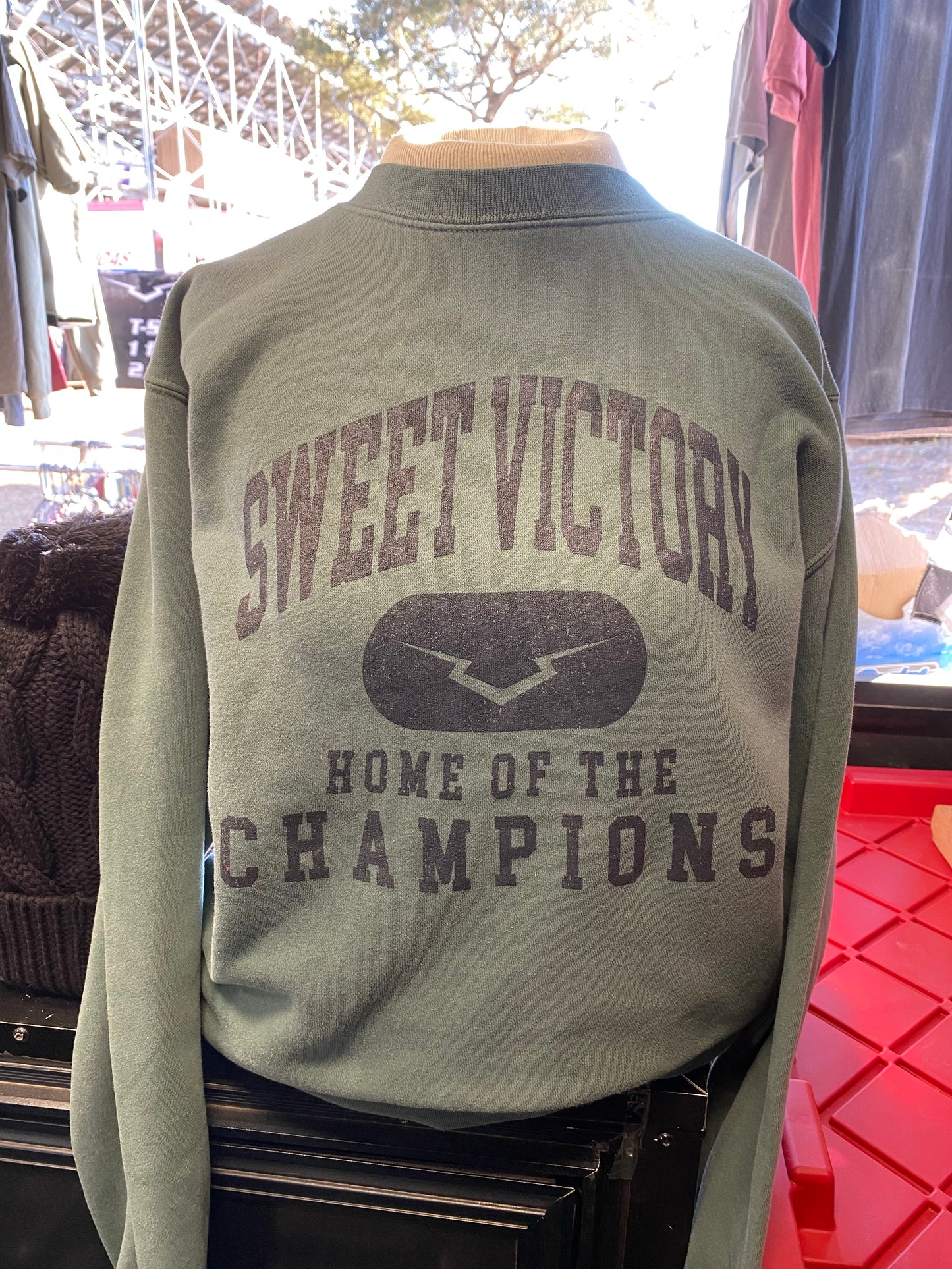 Green Home of the Champions Crew Neck