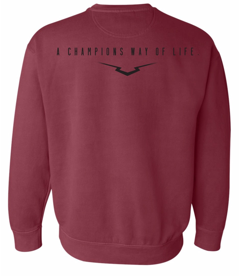 Crimson Authentic Comfort Colors Crew